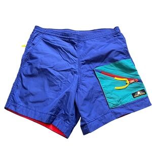 Sierra Designs Shorts Womens 6 Blue Vintage Colorblock Nylon Hiking Gorpcore